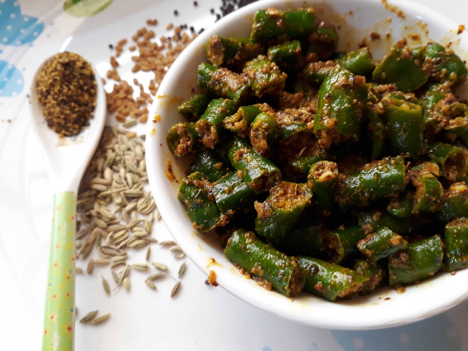 Instant Mustard Green Chillies Pickle