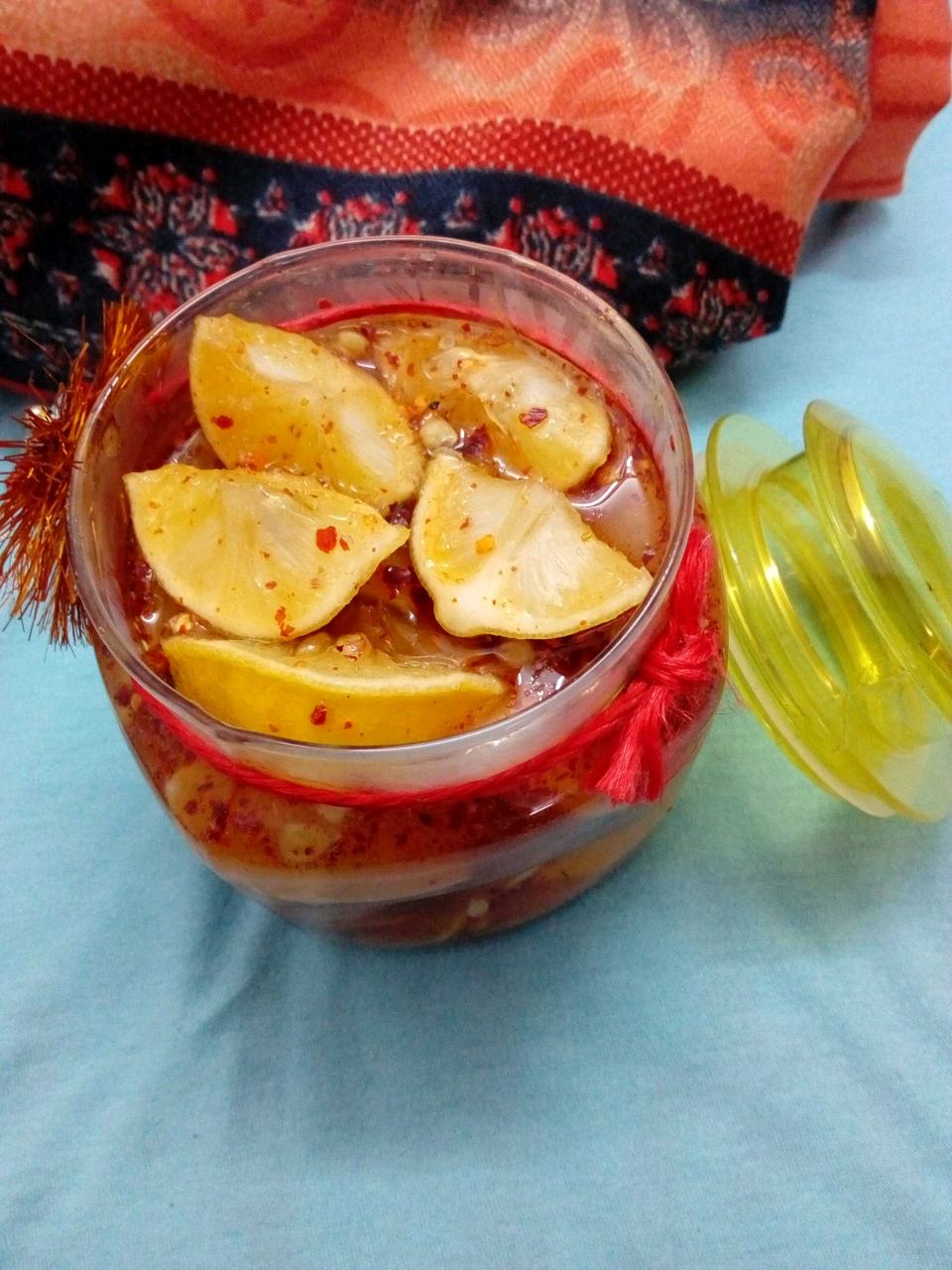sweet and sour lemon pickle