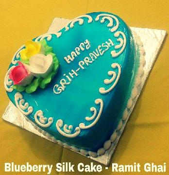Blueberry Silkcake (Made By Me On The Occasion Of My Friends Grih Pravesh Party)