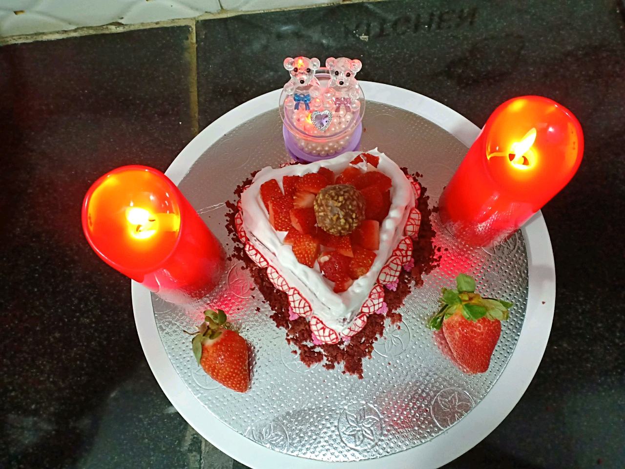 Red Velvet Heart Cake