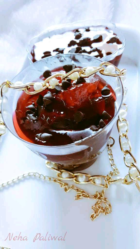 Chocolate mousse With Strawberry Jelly