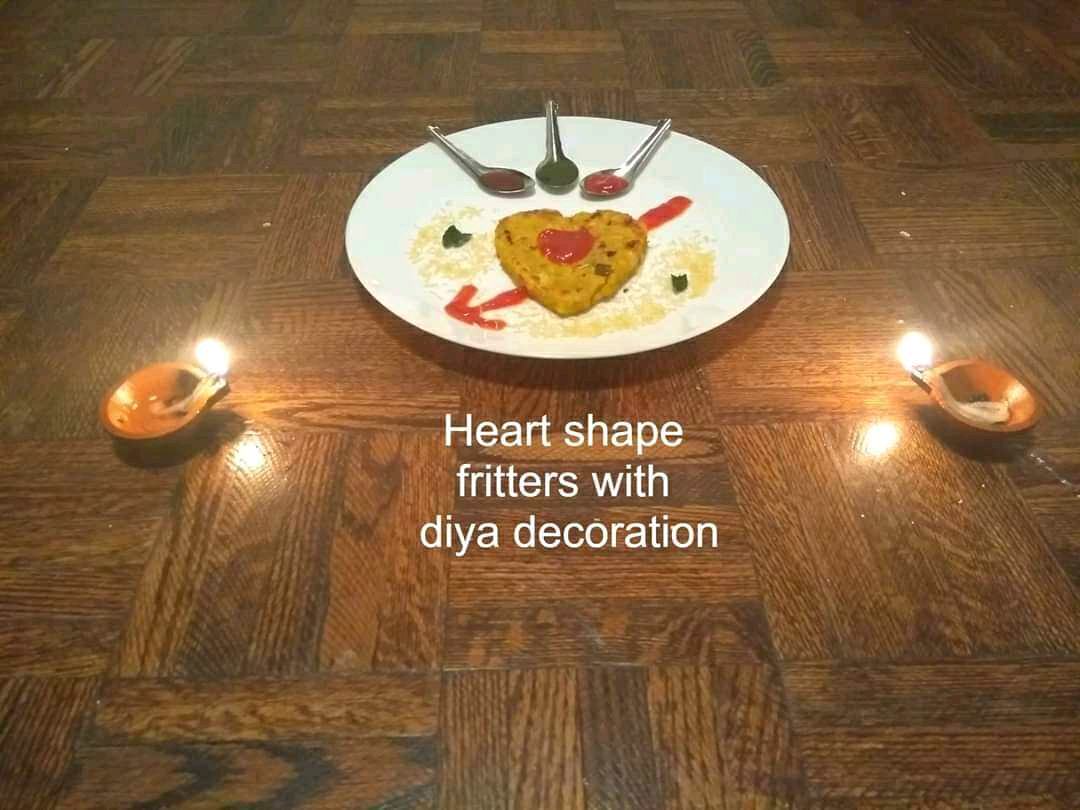 Heart Shape Potato Fritters