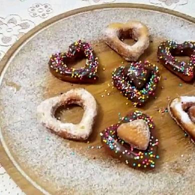 Valentine's Nutella Doughnuts