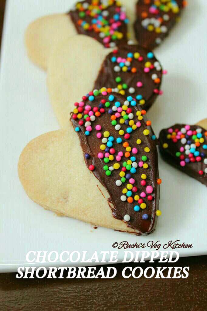 CHOCOLATE DIPPED SHORTBREAD COOKIES 