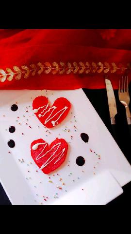 Valentine's  Heart Pancakes