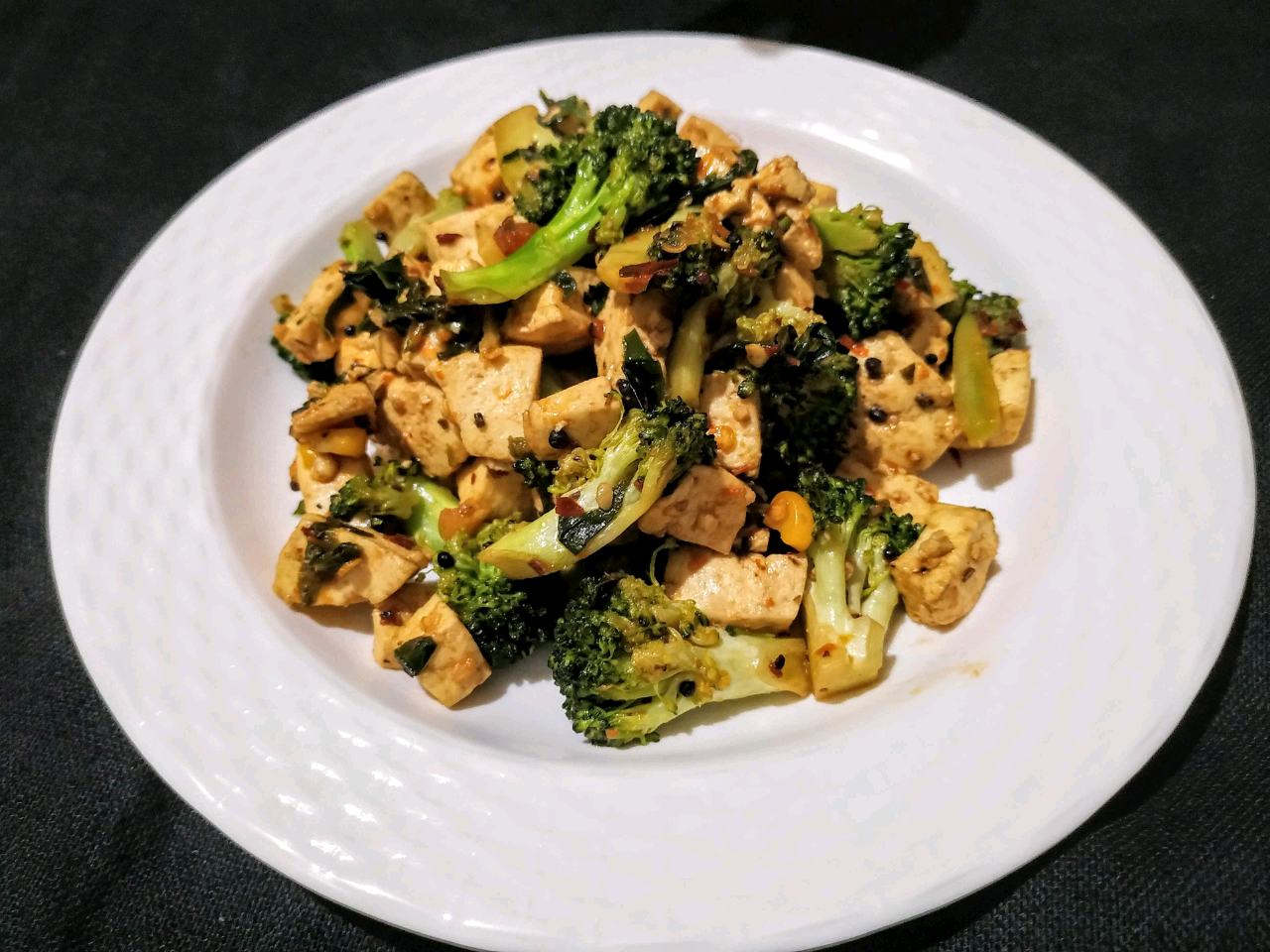 Tofu Broccoli Spinch Stir Fry