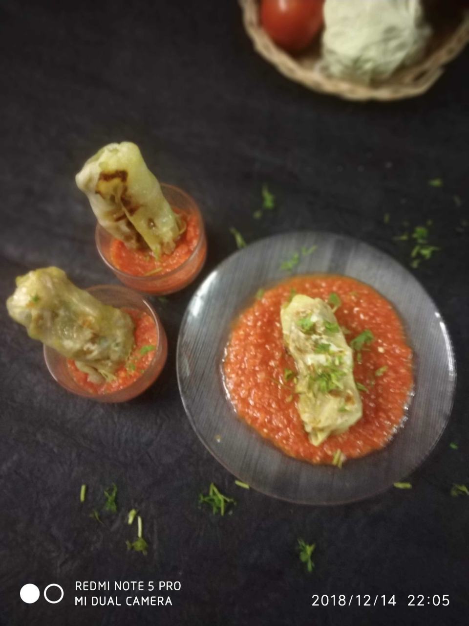 Cabbage Roles In Tomato Gravy