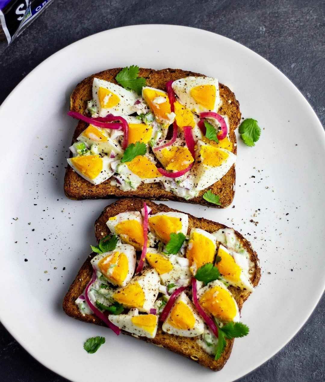 Sprouted Egg Toast Salad