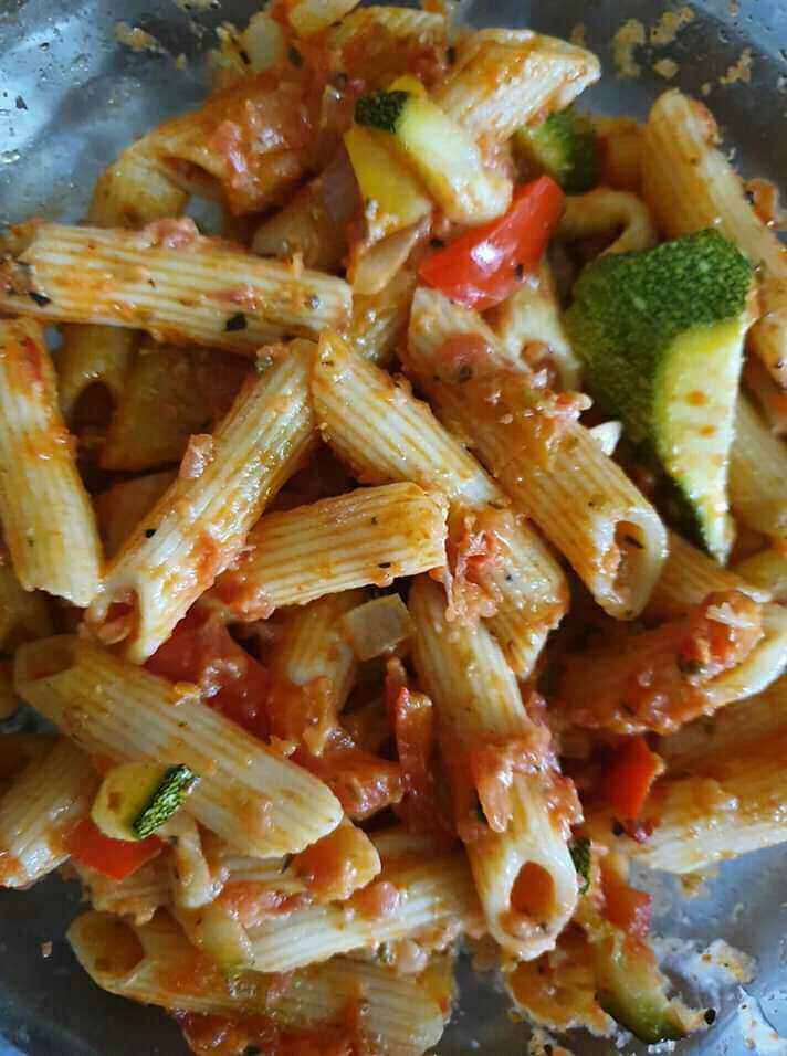Red Sauce Pasta In MICROWAVE