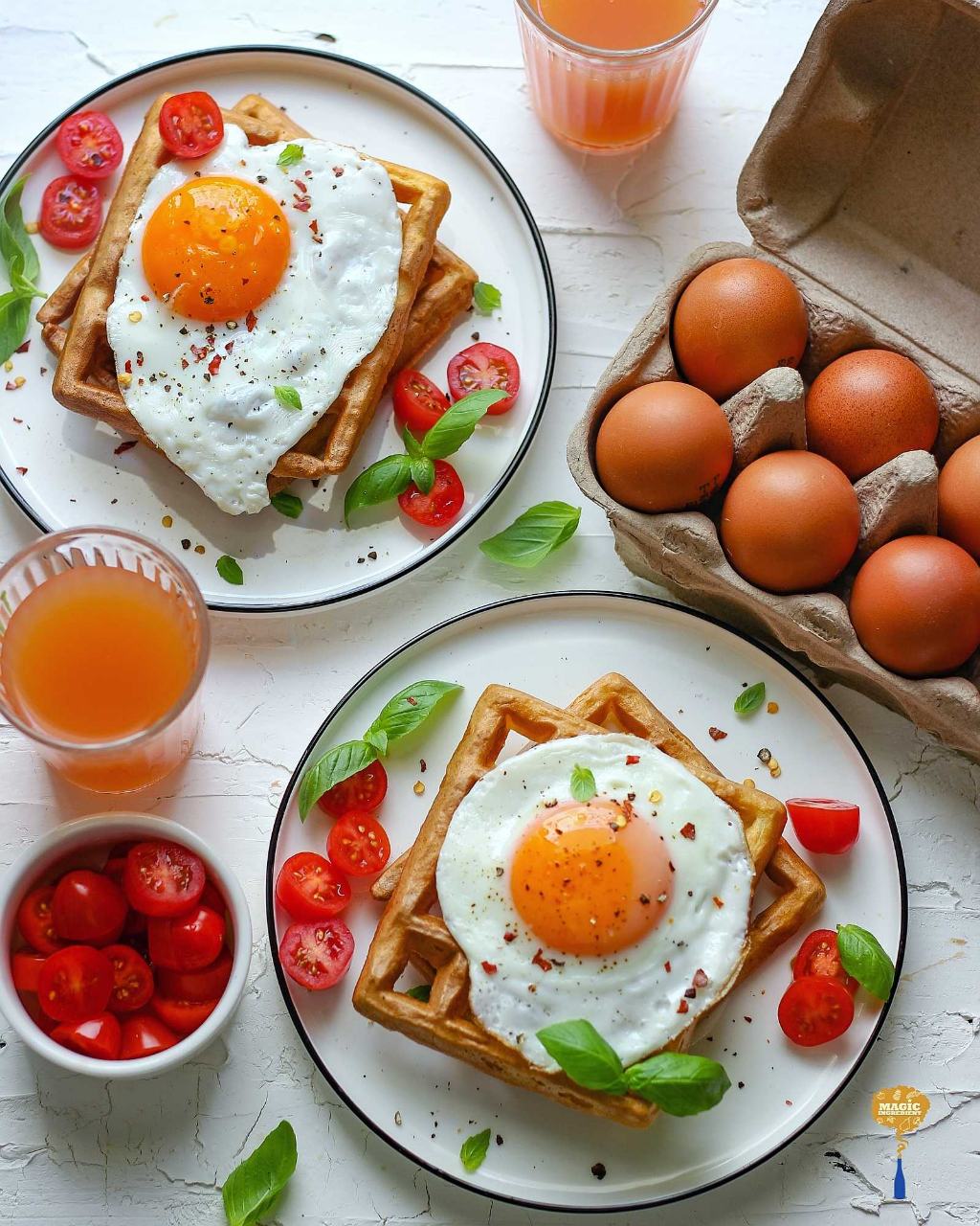 Savory Waffles With Egg