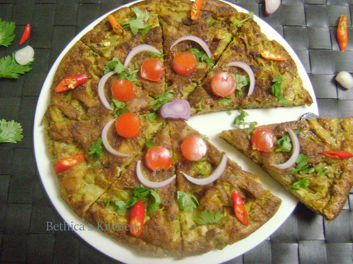 Spanish Omelette with Indian Flavour (Fusion Style)