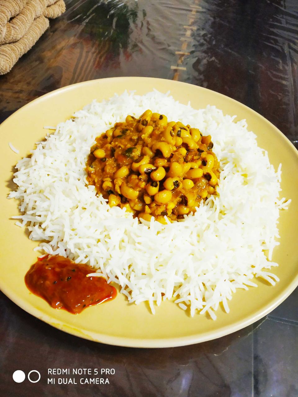 White Lobia with Rice