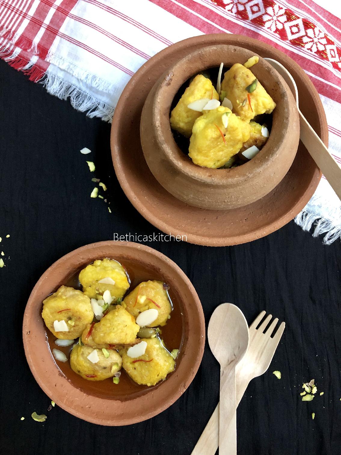Rosh Bora (Lentil Dumplings in Sugar Syrup - Bengali Style)
