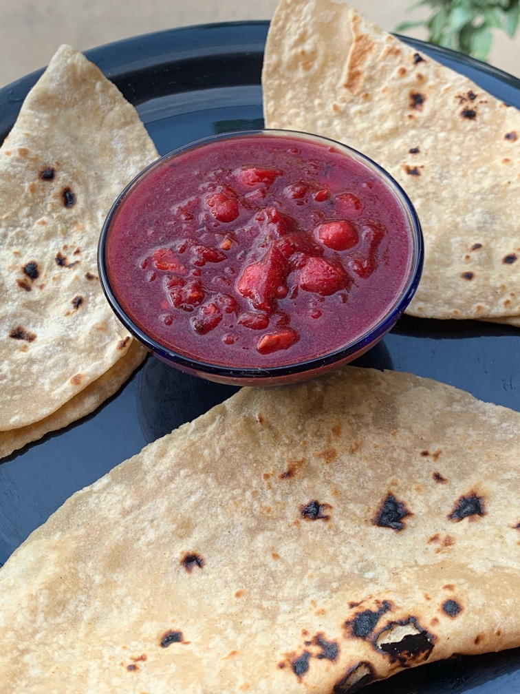 Chole Masala in Beetroot gravy