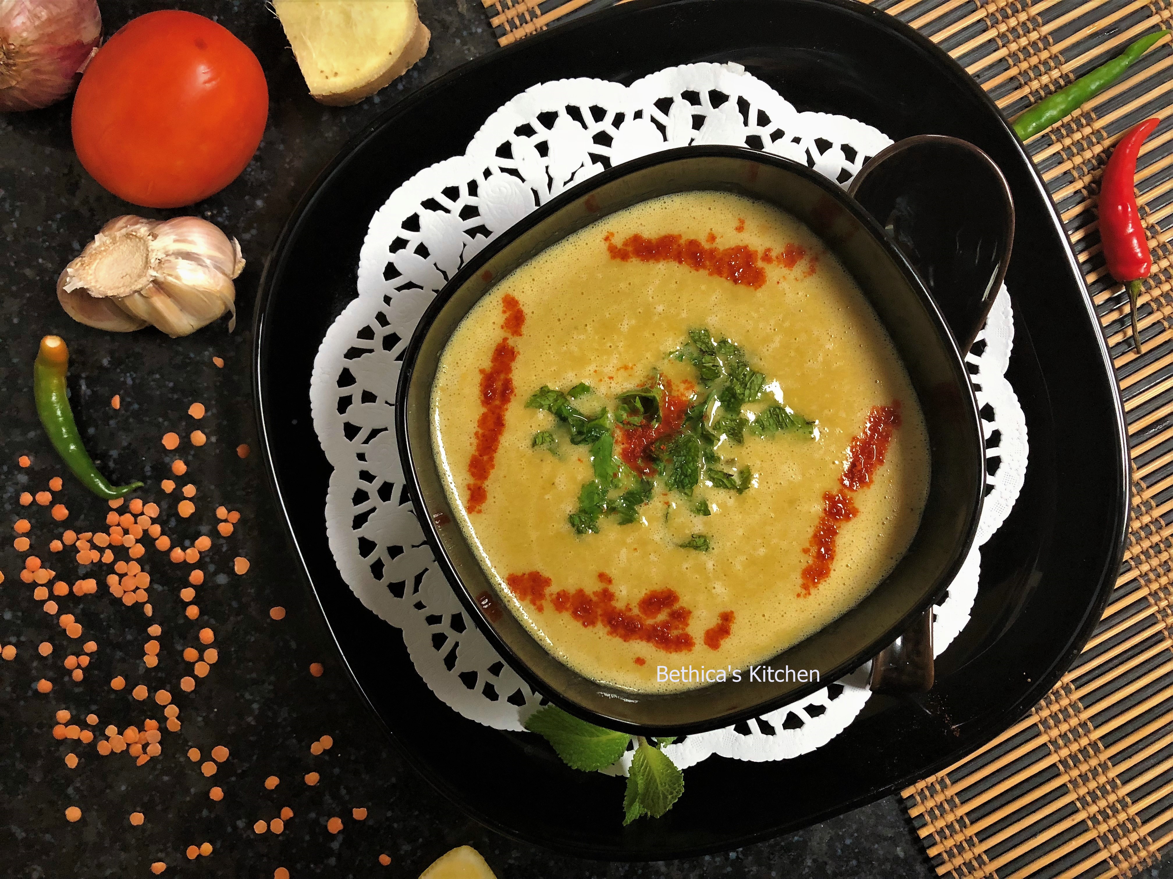 Masoor Dal (Red Lentils) Shorba / Soup
