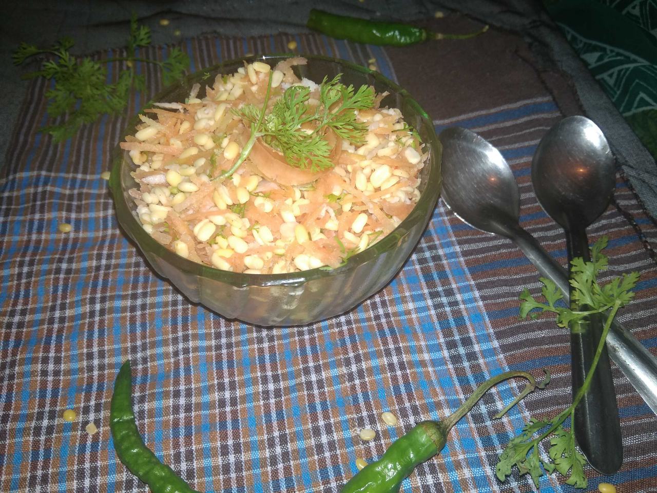 Moong Dal Carrot Salad