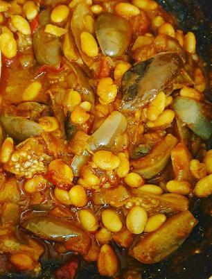 bringal flat beans curry
