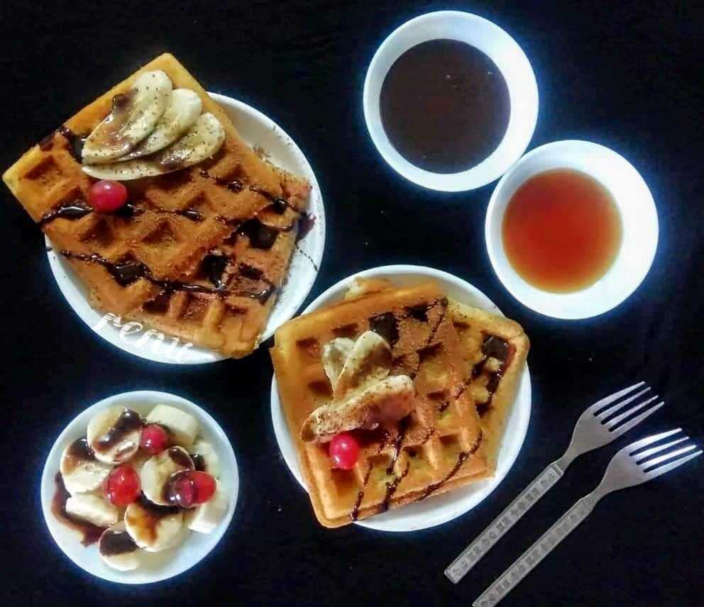 Whole Wheat Flour Chocolate Waffles