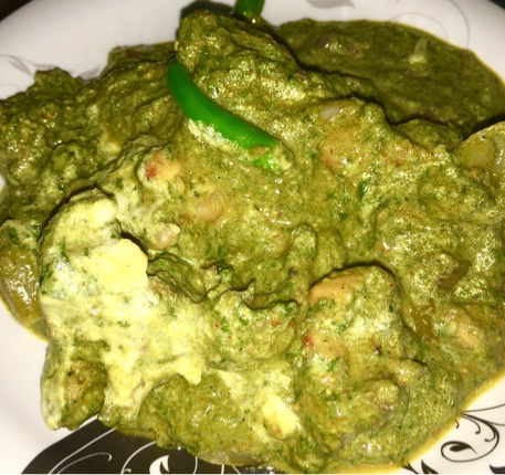 Palak chicken 