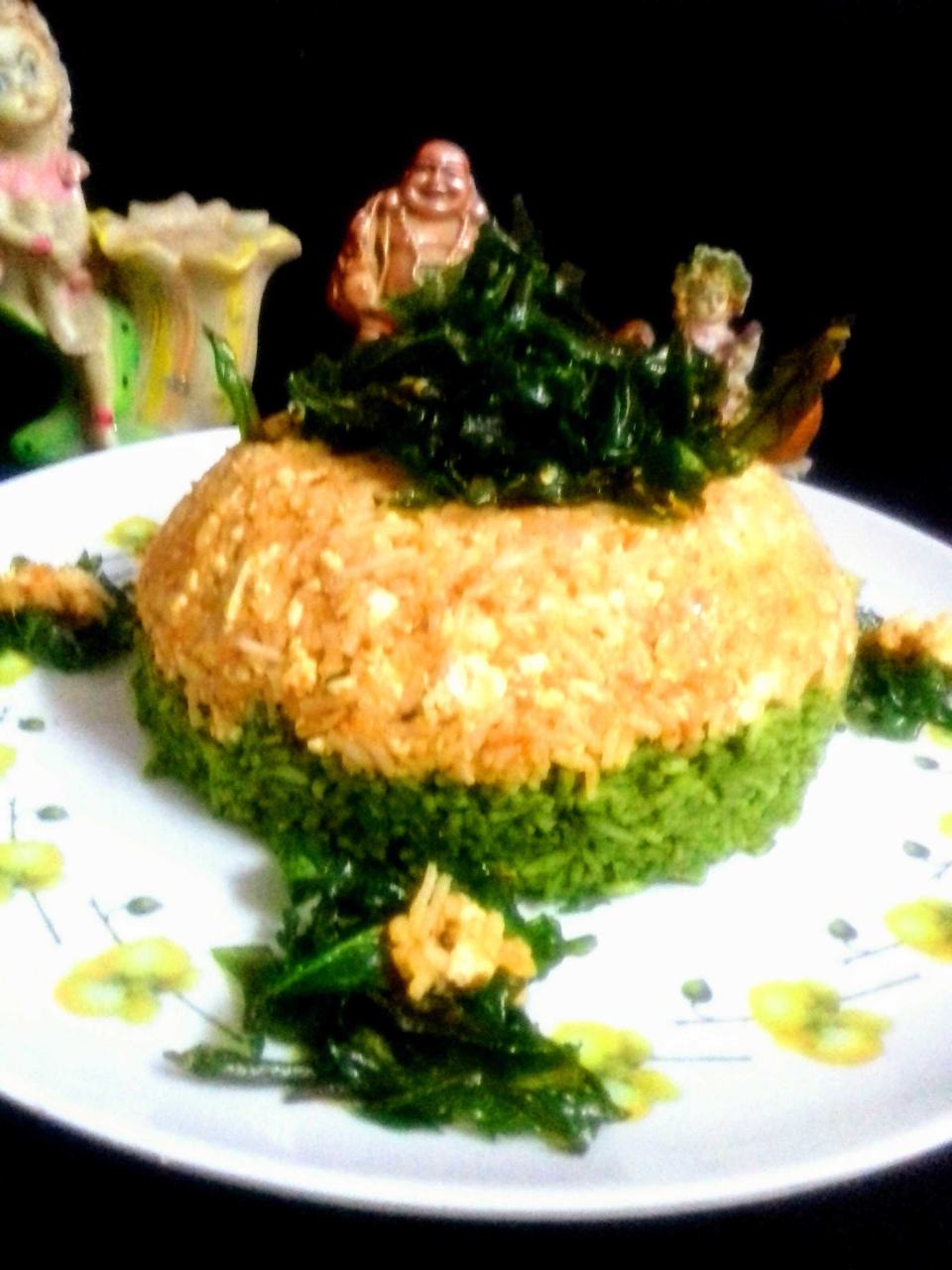 Spinach-Paneer Fried Rice 
