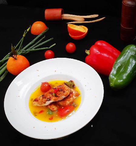 Sweet and Sour Grilled Chicken (Oil Free)
