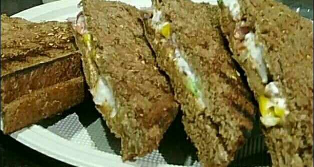 Brown Bread Grilled Hung Curd Sandwich