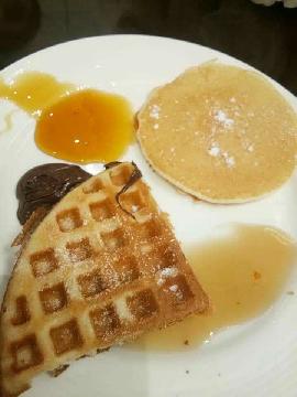Grilled Waffles With Pancakes