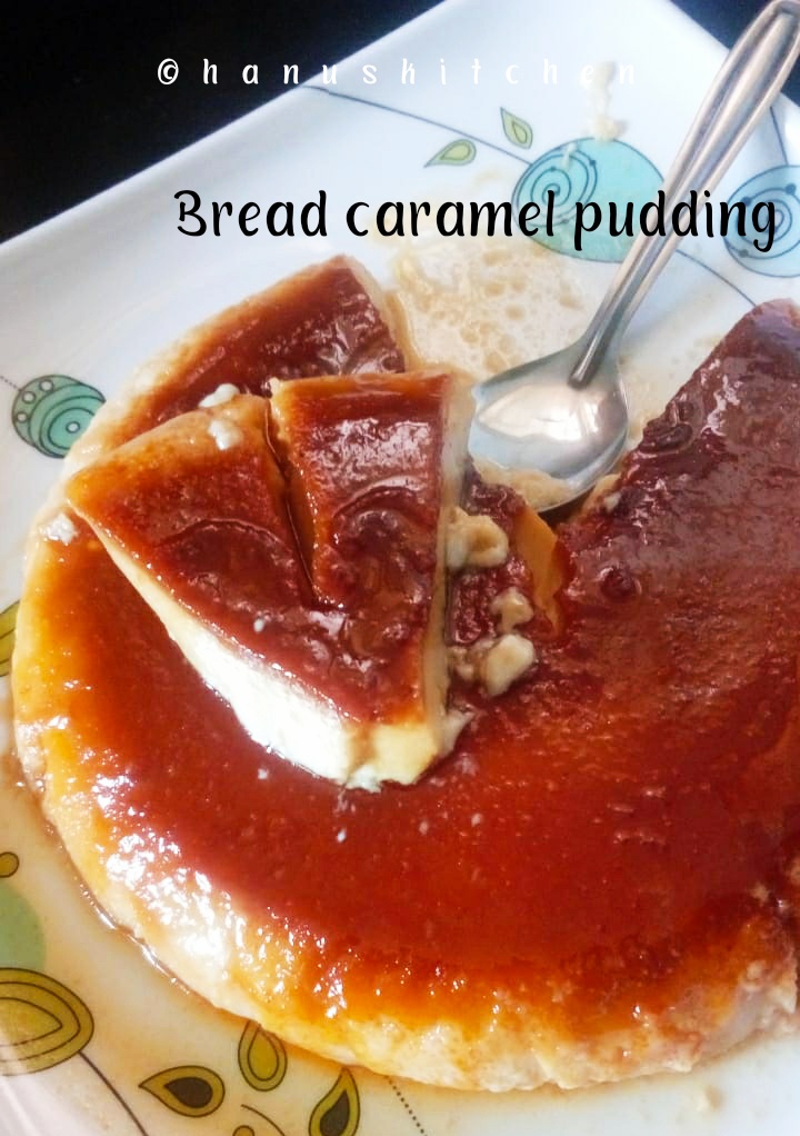 Bread caramel pudding