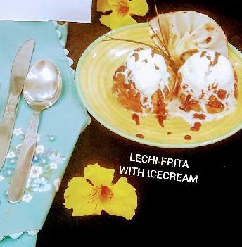 LECHE FRITA  ...TOPUP WITH ICE-CREAM....A Spanish Dessert